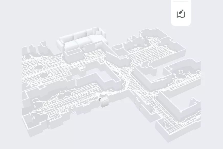 Eine 3D-Karte von Deinem zu Hause ist in der Roborock App zu sehen.